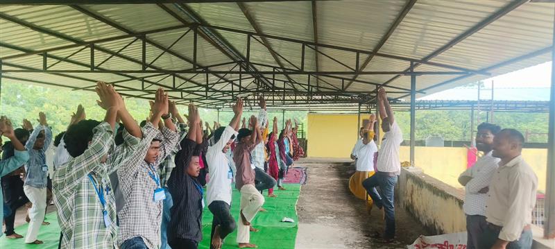 yoga activity in campus 